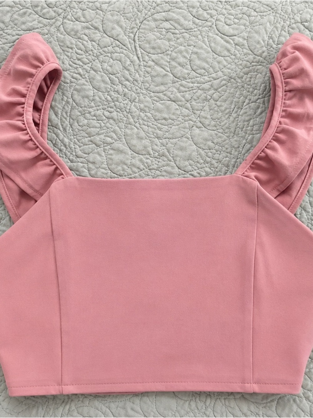 Pink Lily Mauve Tie-Back Crop Top